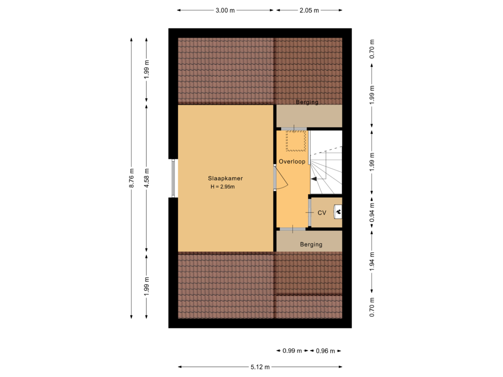 Bekijk plattegrond van Tweede verdieping van Orvelterbrink 79