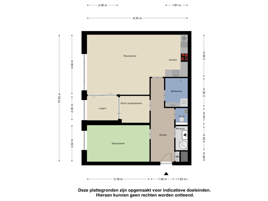 Bekijk plattegrond van Appartement van Wilhelminalaan 75-H