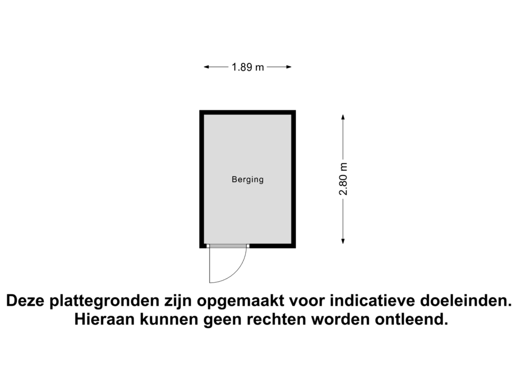 Bekijk plattegrond van Berging van Wilhelminalaan 75-H