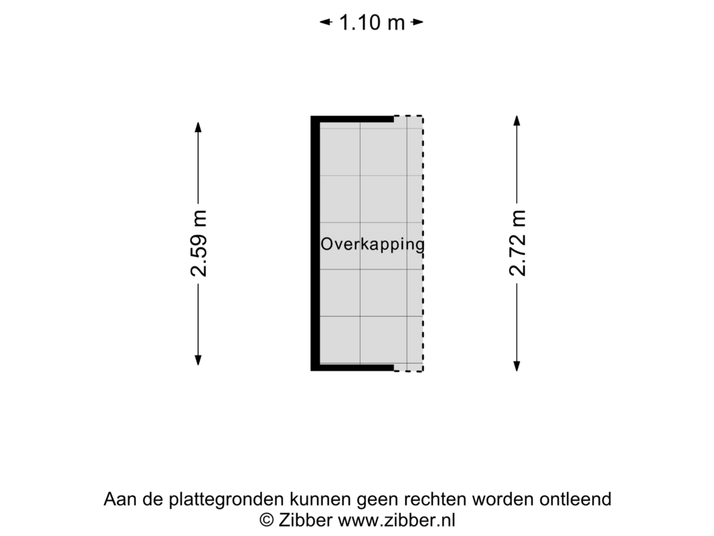 View floorplan of Overkapping of Boekweitstraat 13