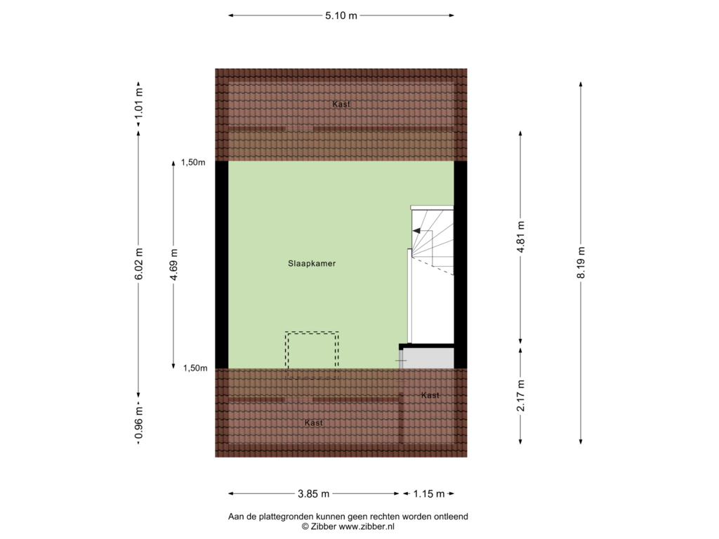 Bekijk plattegrond van Tweede verdieping van Bonifatiushof 12