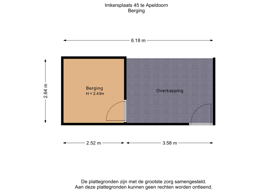 Bekijk plattegrond van Berging van Imkersplaats 45