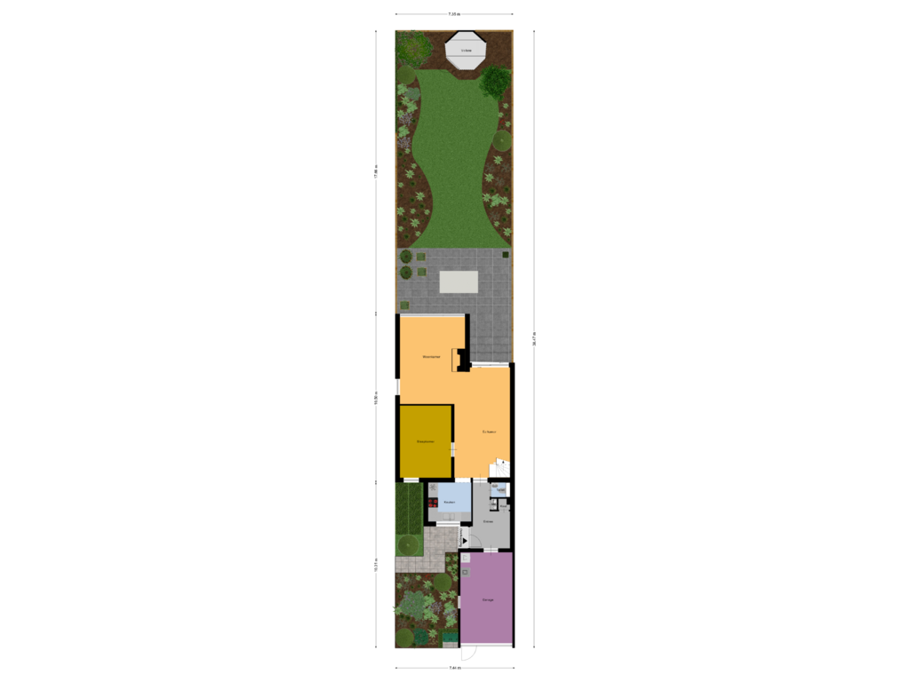 Bekijk plattegrond van Begane Grond-Tuin van Kleine Immert 7