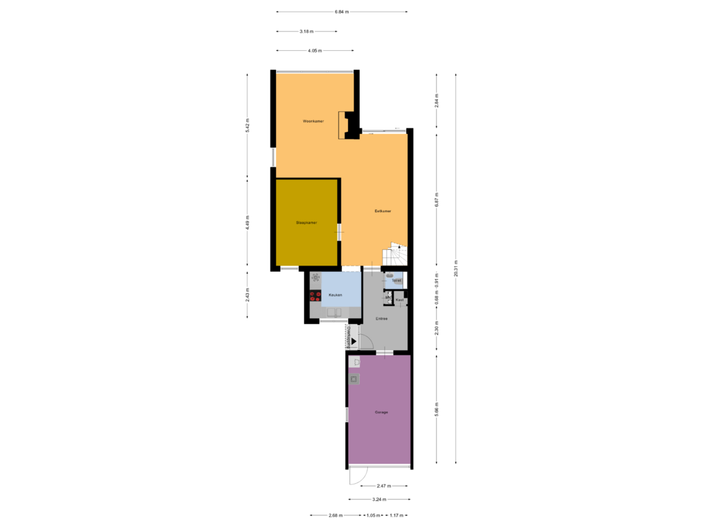 Bekijk plattegrond van Begane Grond van Kleine Immert 7