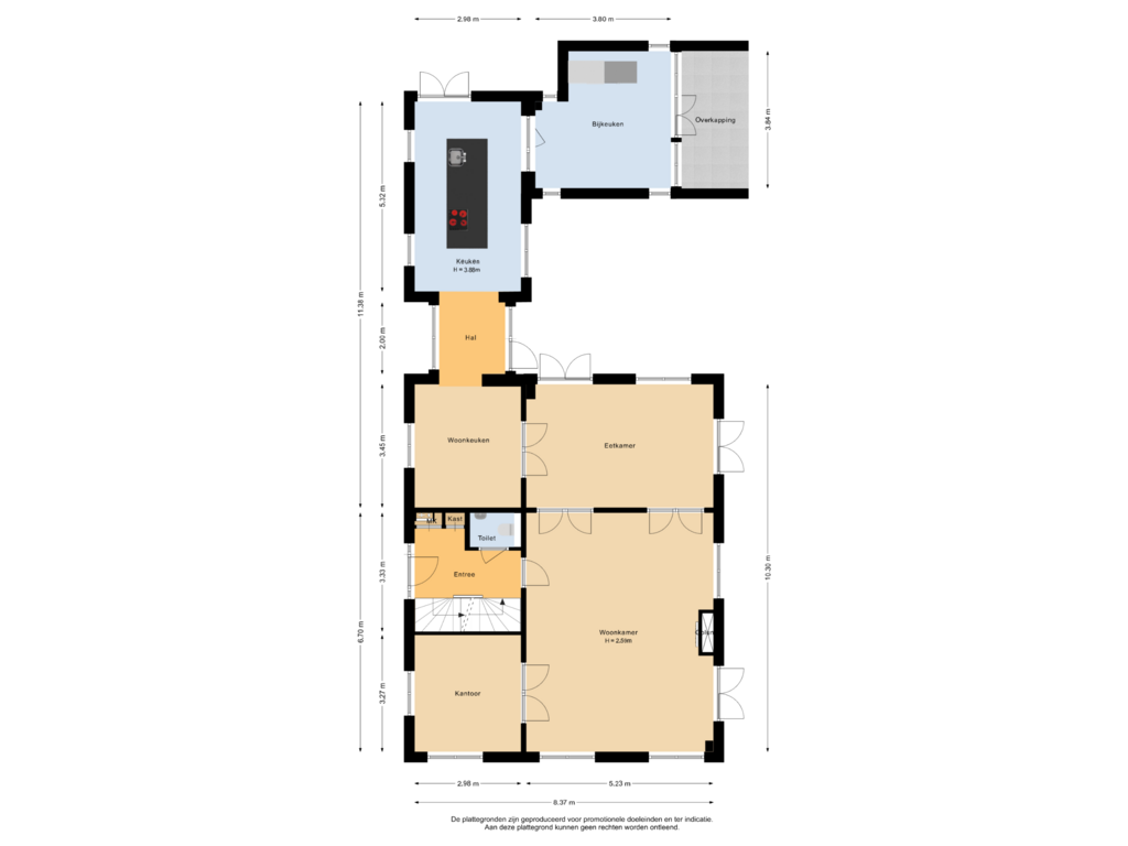 View floorplan of Begane grond of Kanaaldijk-noord 9