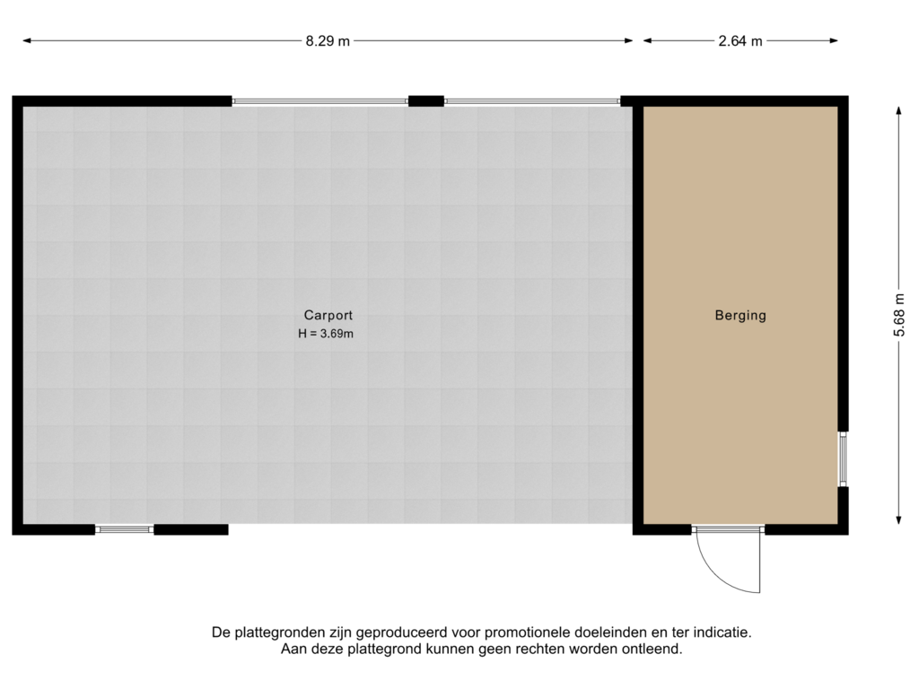 View floorplan of Berging of Kanaaldijk-noord 9