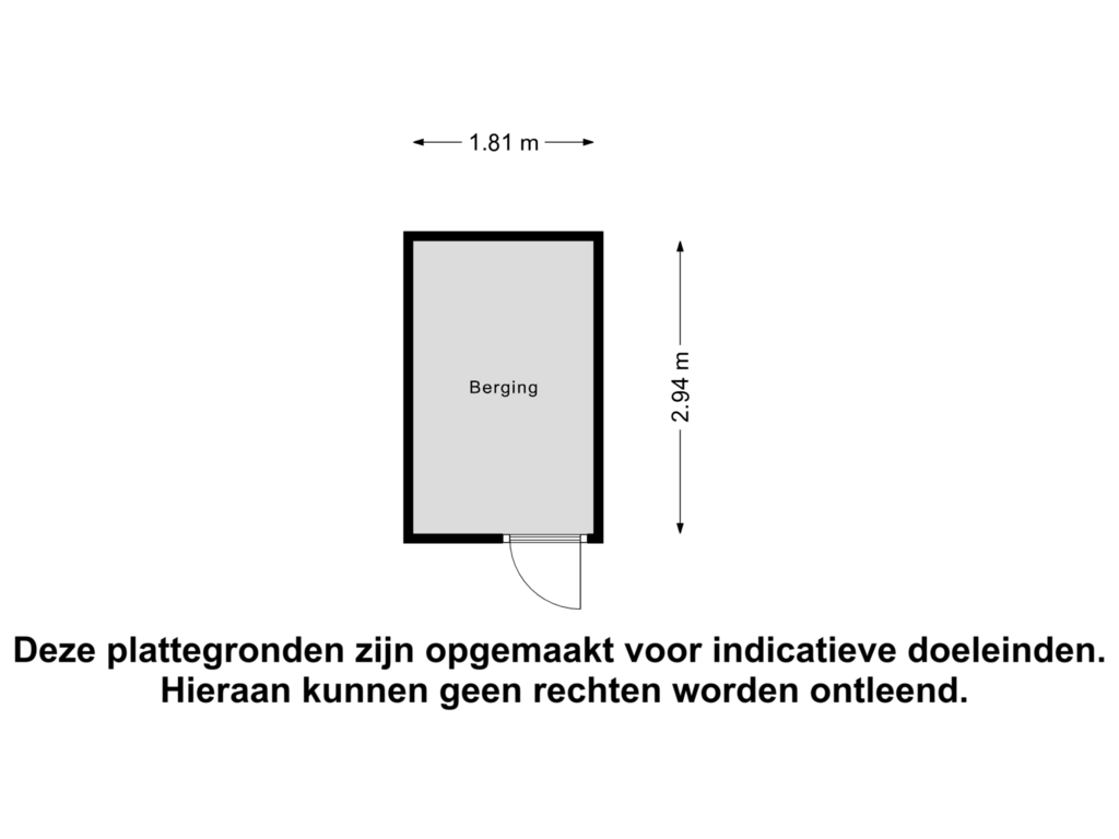 Bekijk plattegrond van Berging van Noordwal 62