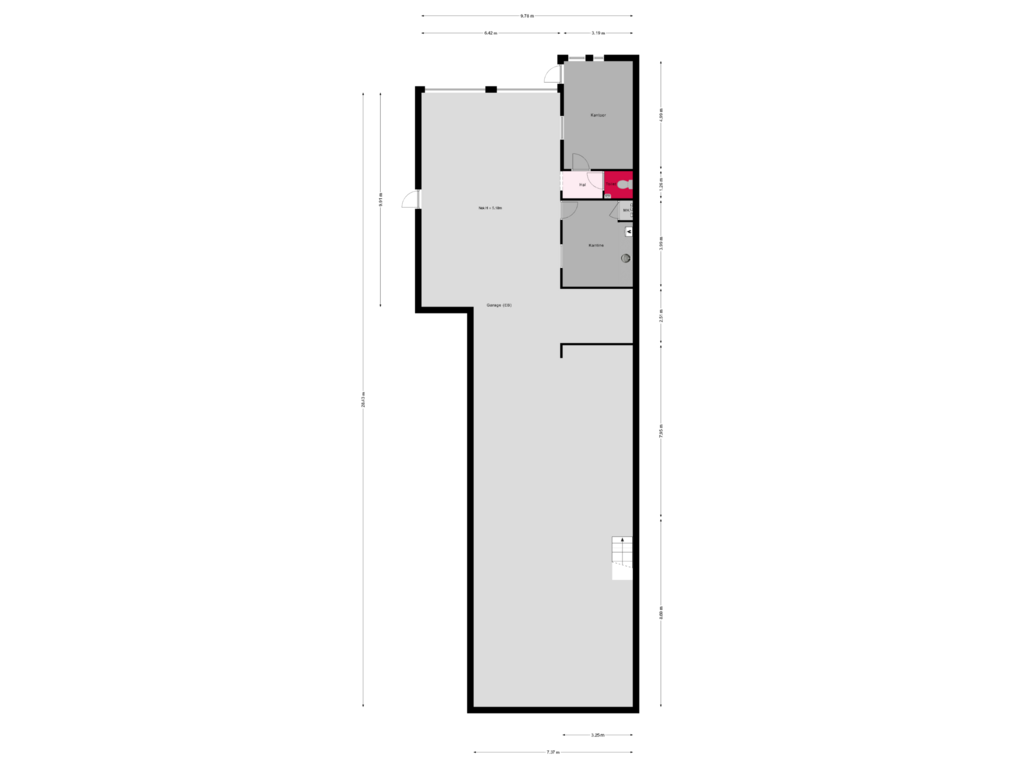 Bekijk plattegrond van Bedrijfshal van Terborgseweg 59