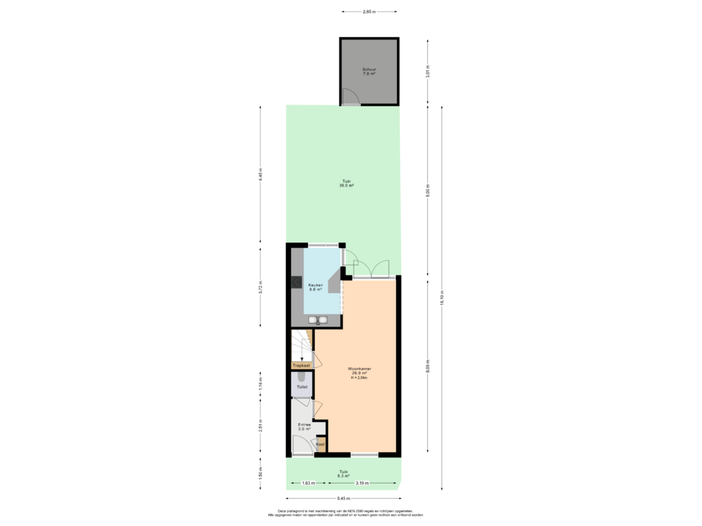 Bekijk plattegrond van Begane grond perceel van Dr. A. Brediusstraat 19