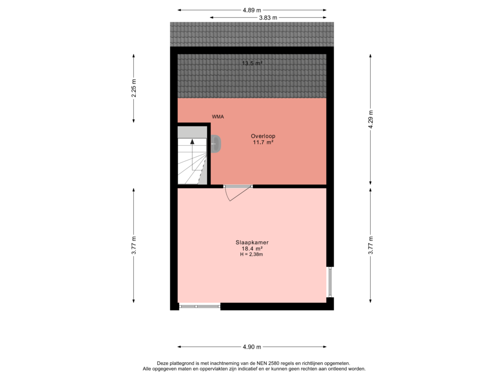 Bekijk plattegrond van Zolder van Dr. A. Brediusstraat 19