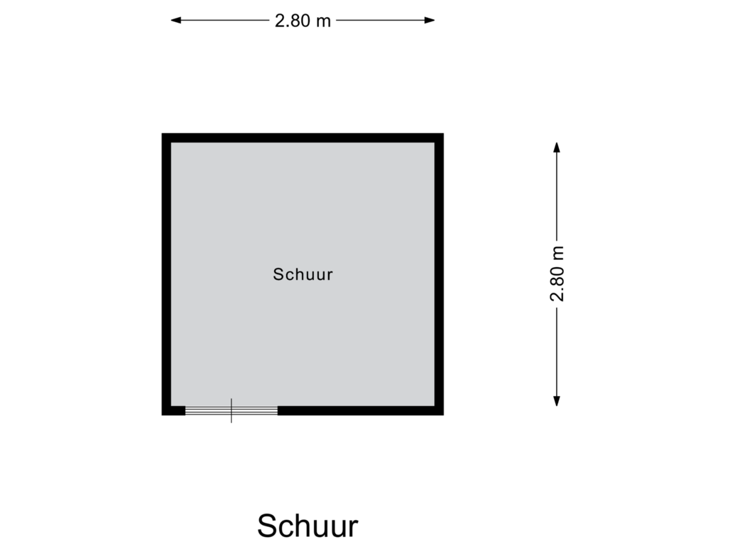 View floorplan of Schuur of Johan Jongkindstraat 77