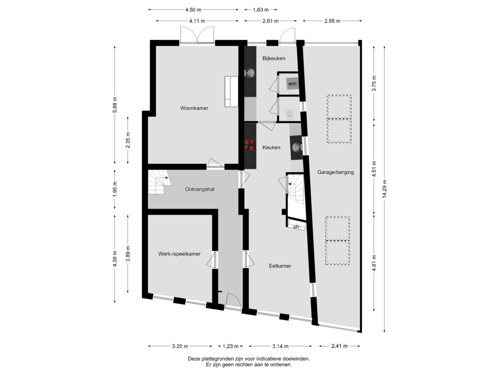 View floorplan of BEGANE GROND of Markt 11