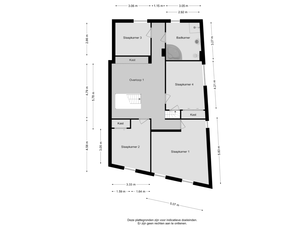 View floorplan of 1E VERDIEPING of Markt 11