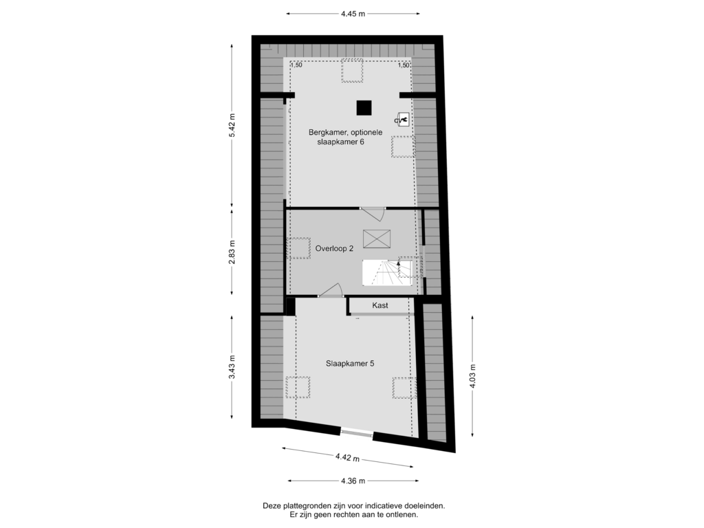 View floorplan of 2E VERDIEPING of Markt 11