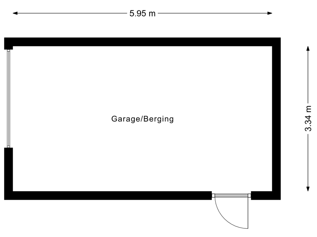 View floorplan of Garage/Berging of Klaverblad 55