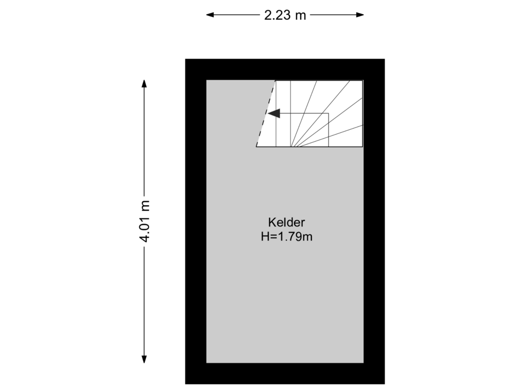 View floorplan of Kelder of Kruisweg 1191