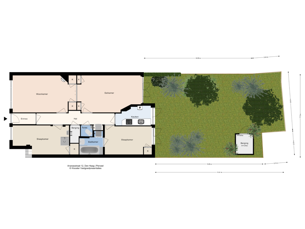 View floorplan of Perceel of Ananasstraat 12