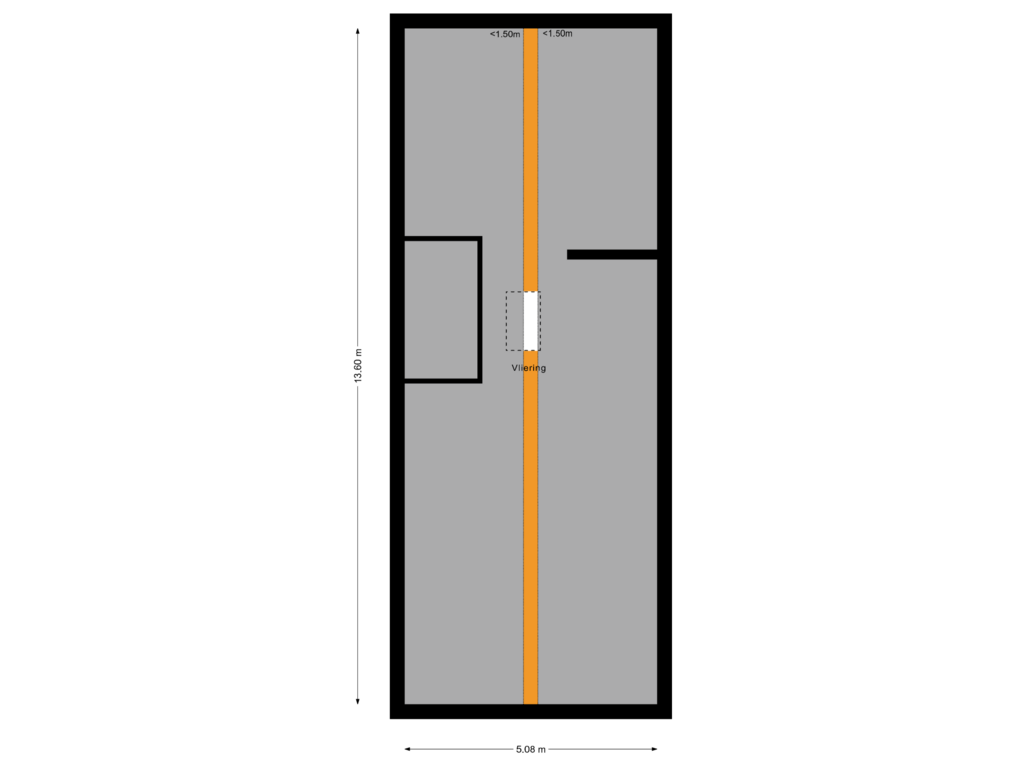 View floorplan of Vliering of Kardinaal van Rossumstraat 96