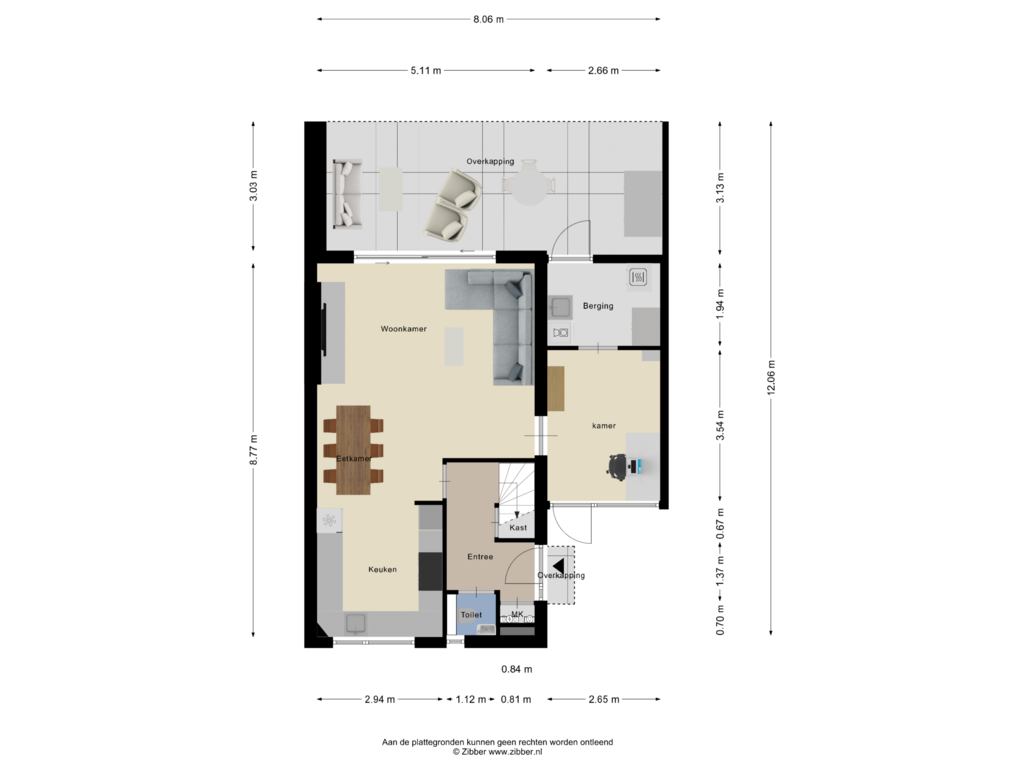 Bekijk plattegrond van Begane Grond van Duvenee 3