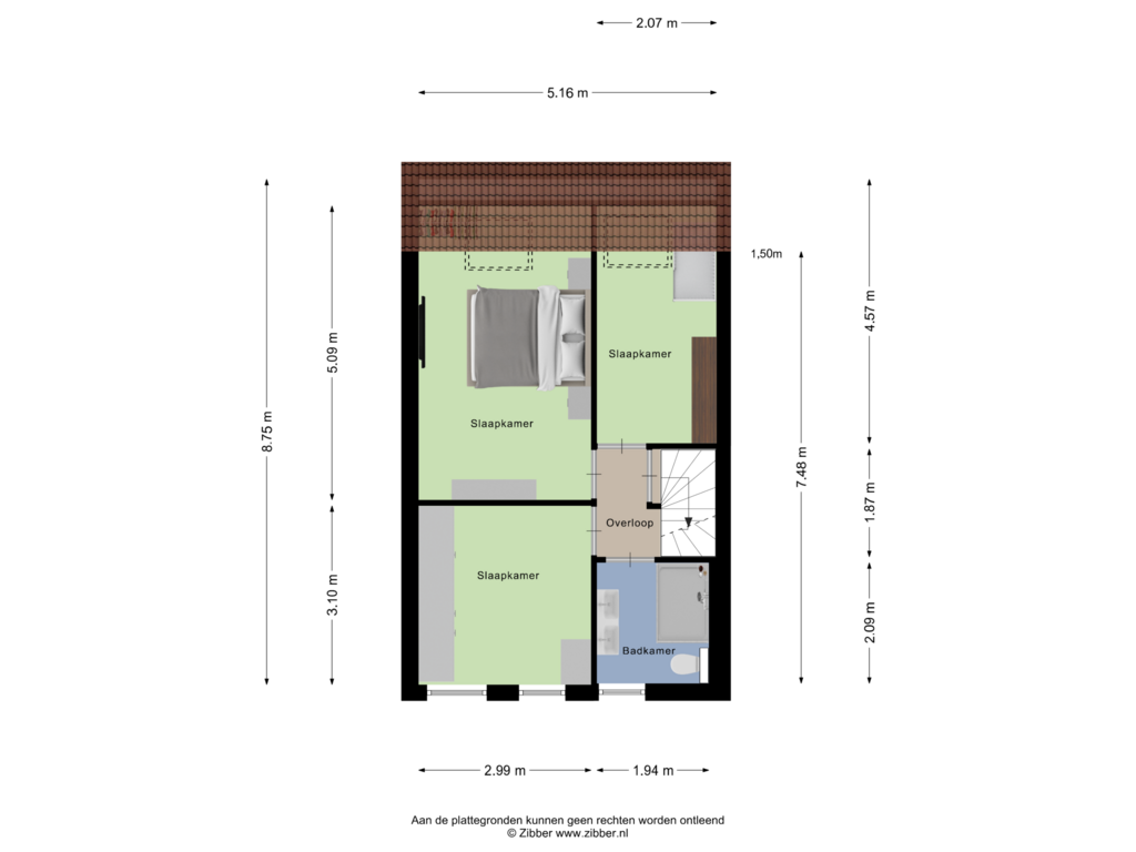 Bekijk plattegrond van Eerste  Verdieping van Duvenee 3