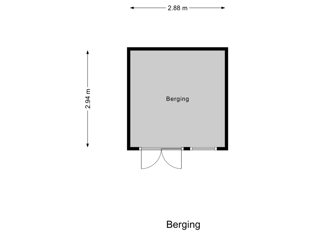 View floorplan of Berging of Binnendijk 2-043