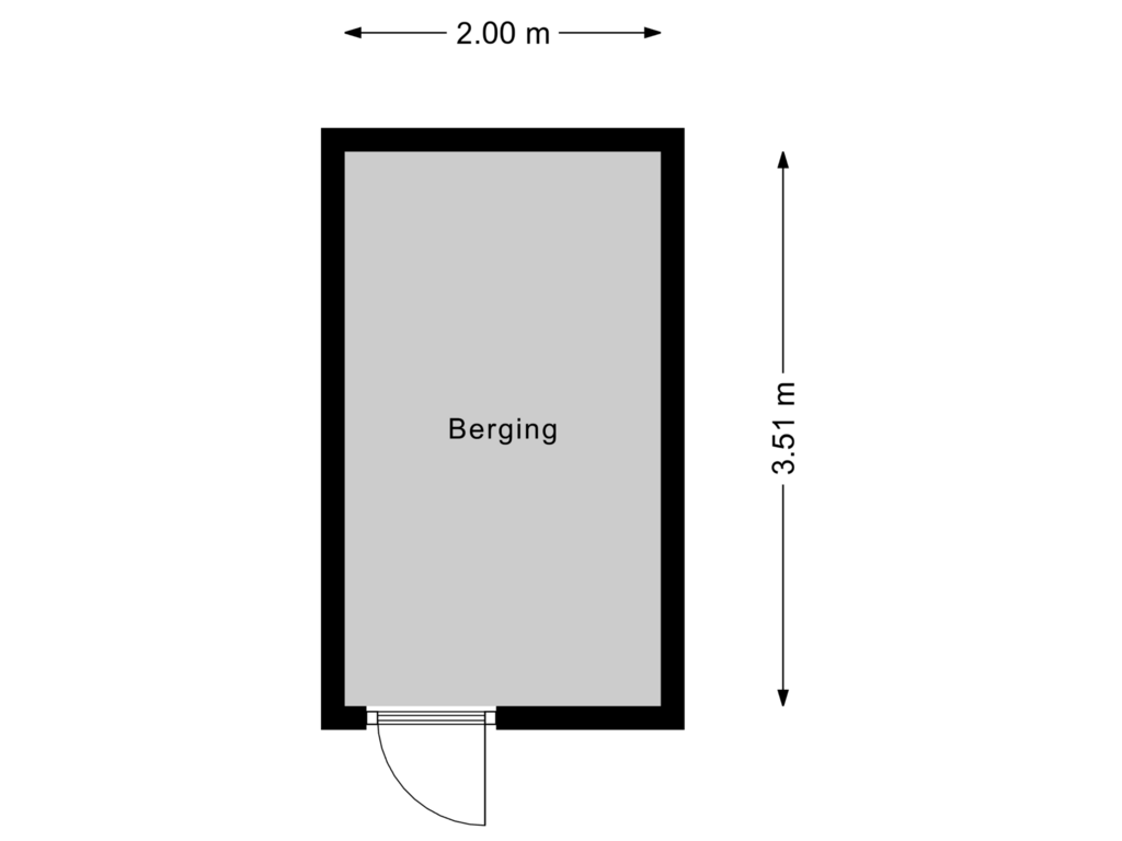 View floorplan of Berging of Aalbrecht van Beijerenstraat 57