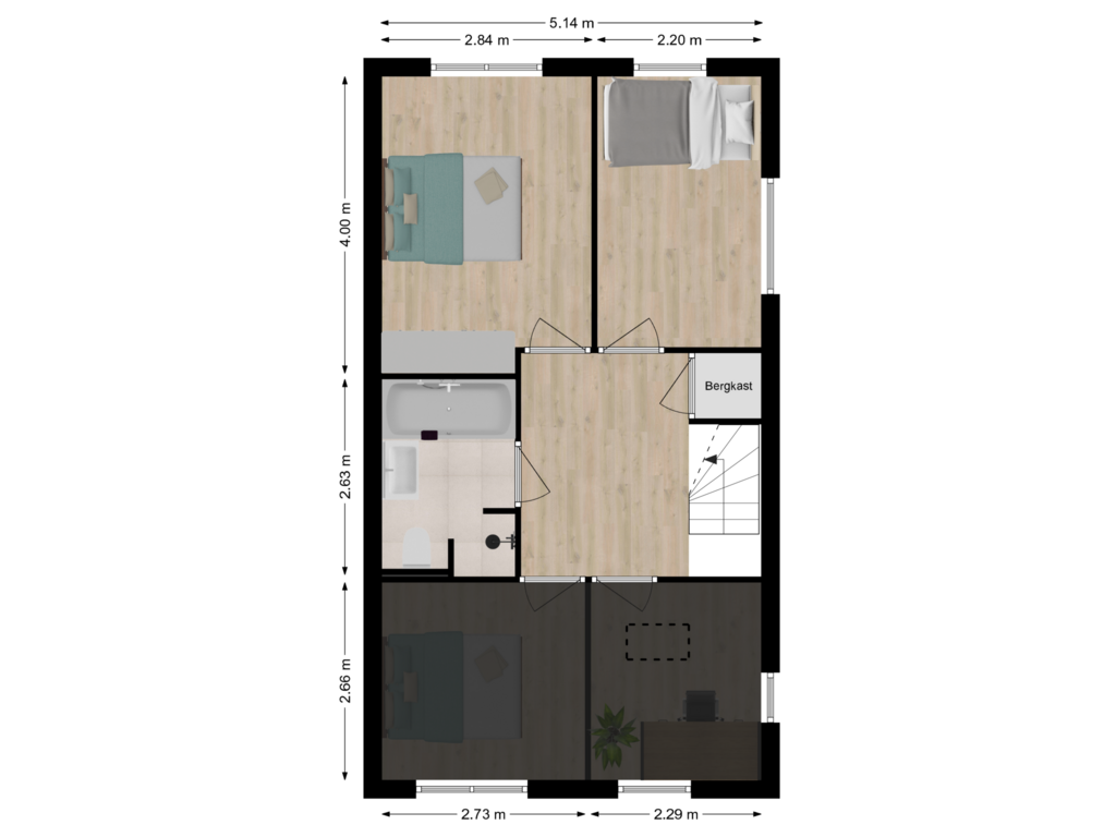 Bekijk plattegrond van Etage van Kraal 68