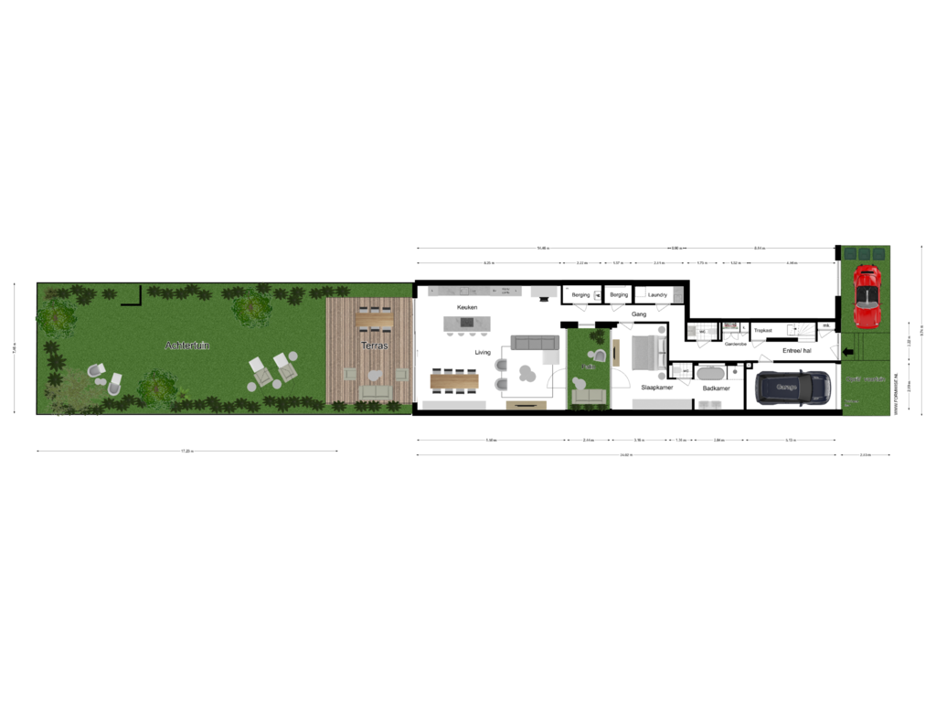 View floorplan of BEGANE GROND of Dominee Bleekerhof 39