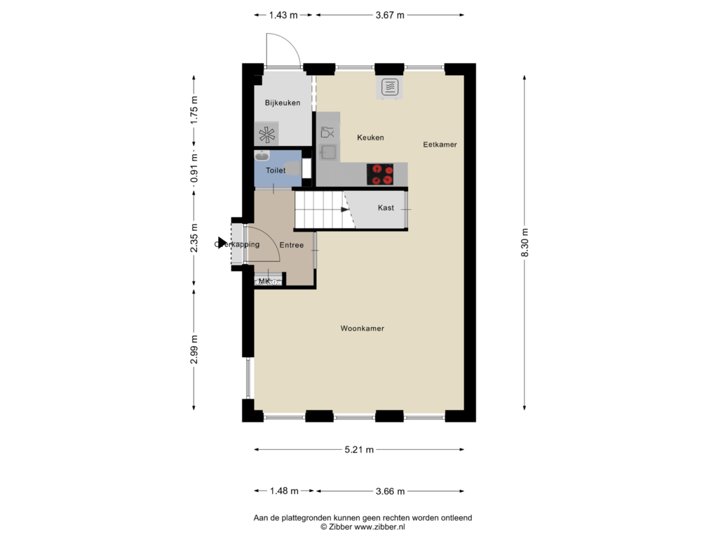 Bekijk plattegrond van Begane Grond van De Waag 1