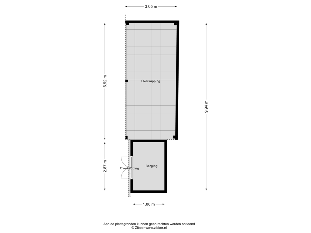 Bekijk plattegrond van Berging van De Waag 1