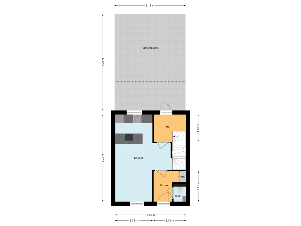 Bekijk plattegrond van Begane grond van Hillebrant Jacobsplein 37