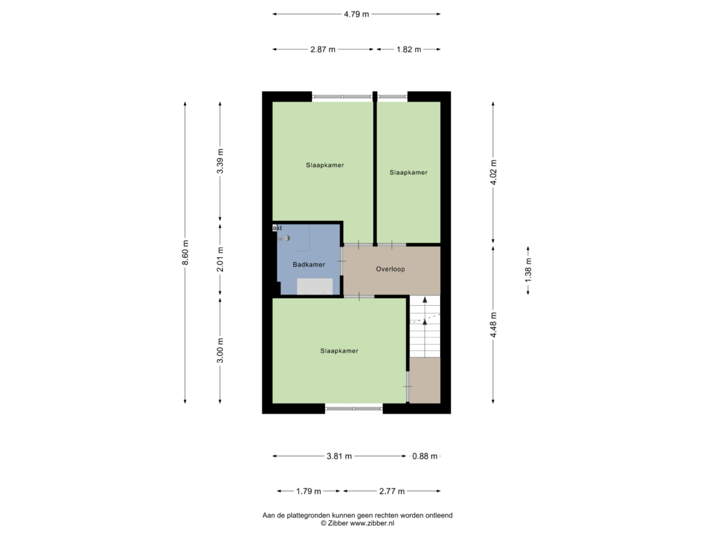 Bekijk plattegrond van Eerste Verdieping van Schoenerstraat 19