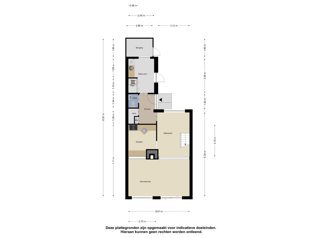 View floorplan of Begane grond of Schoolstraat 57