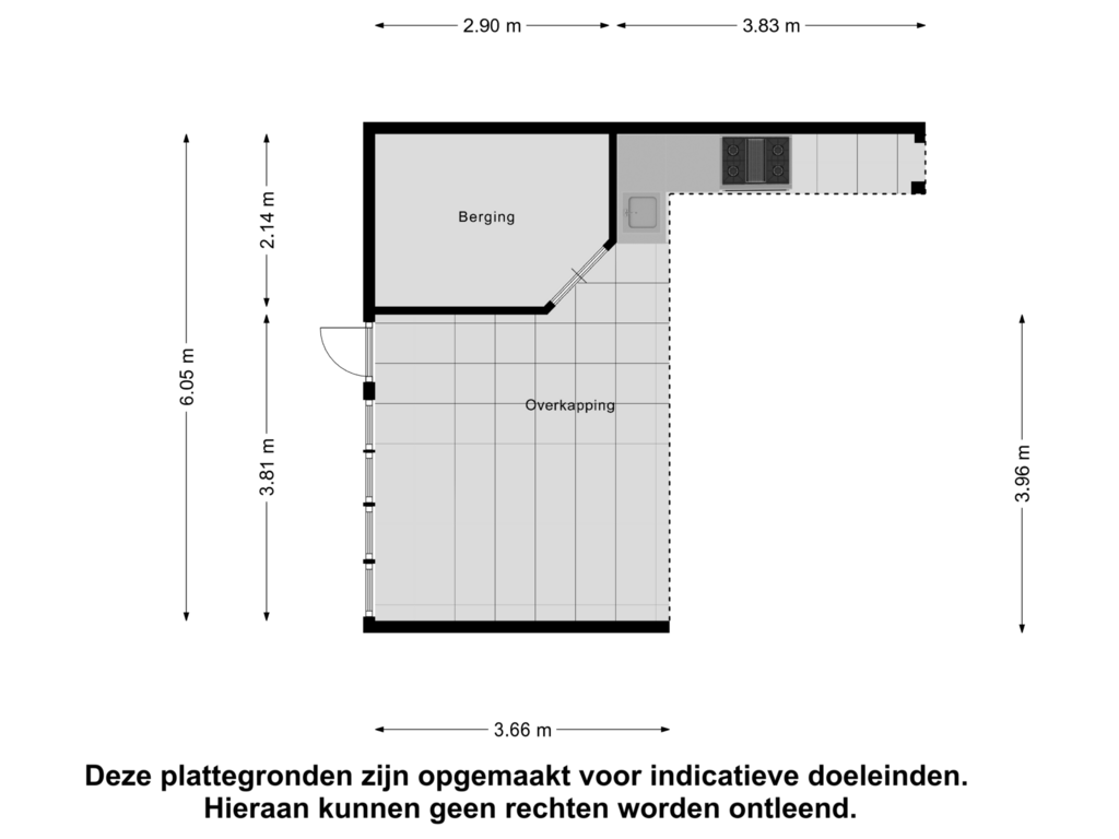 View floorplan of Berging of Schoolstraat 57