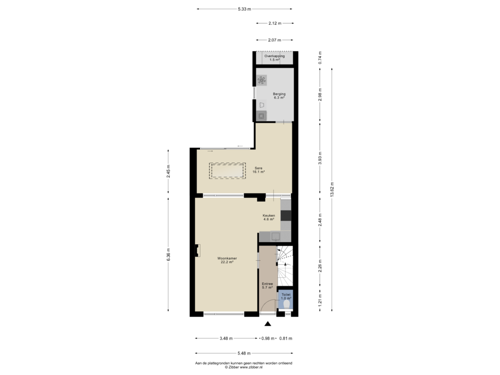 Bekijk plattegrond van Begane grond van Paulus Potterstraat 21