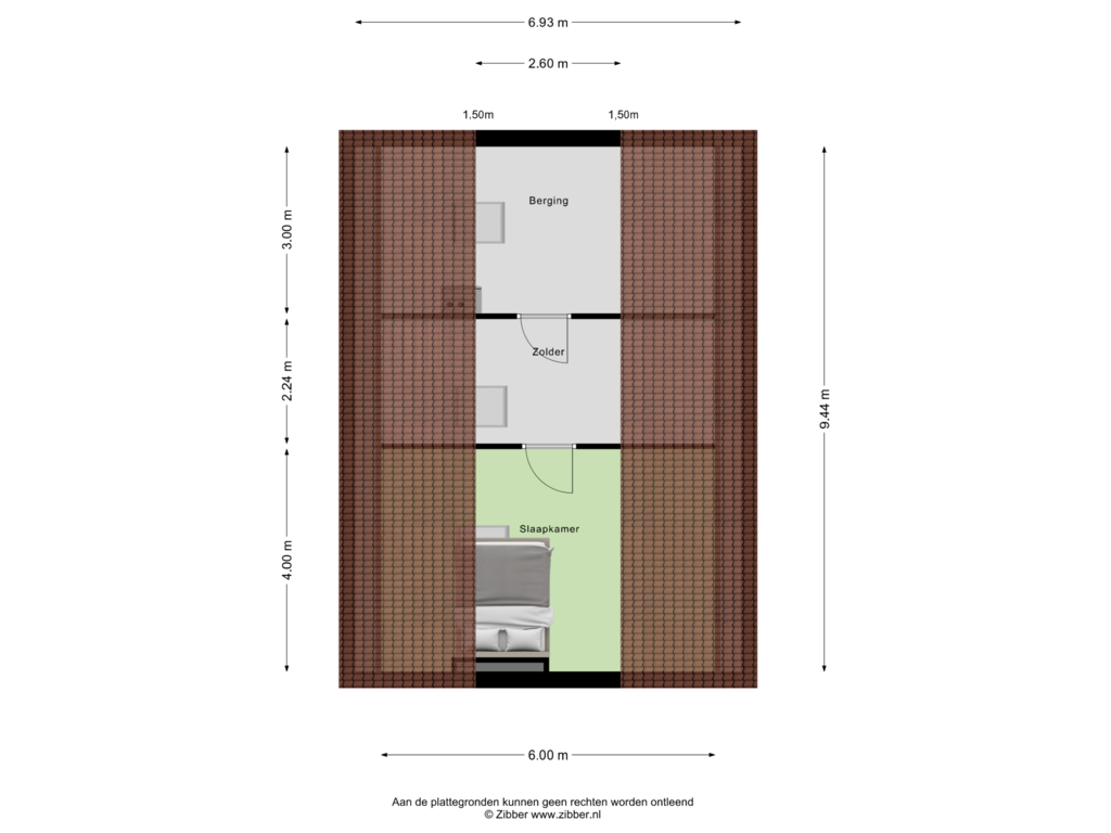 Bekijk plattegrond van Zolder van De Vinkenslag 15