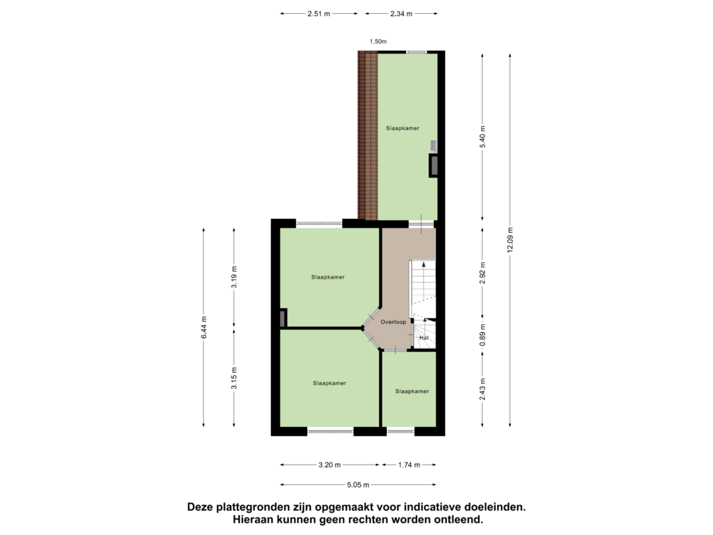 Bekijk plattegrond van Eerste Verdieping van Opwettenseweg 181