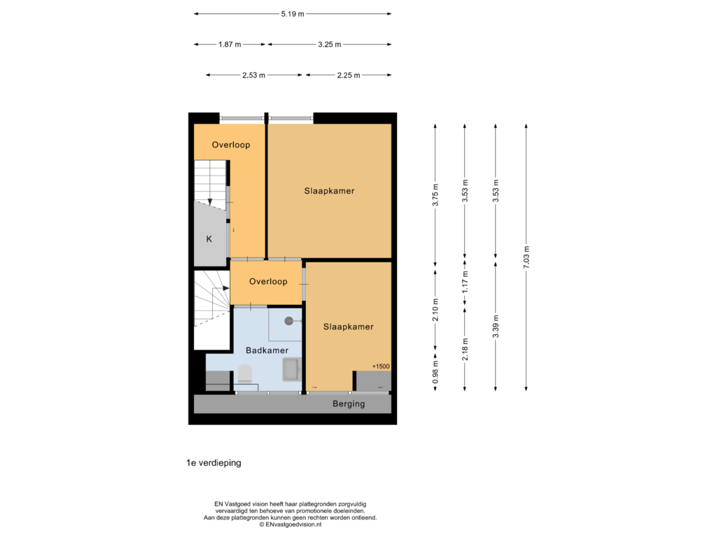 Bekijk plattegrond van 1e verdieping van Weegbree 6