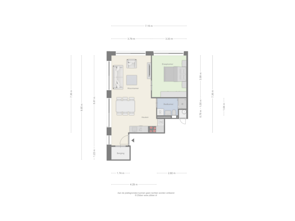 Bekijk plattegrond van Harlem van Volmerlaan 4-F005