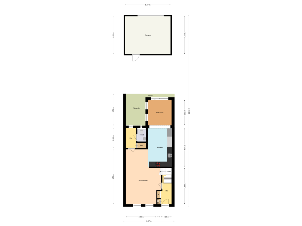 Bekijk plattegrond van floor 0 van Axelsestraat 64