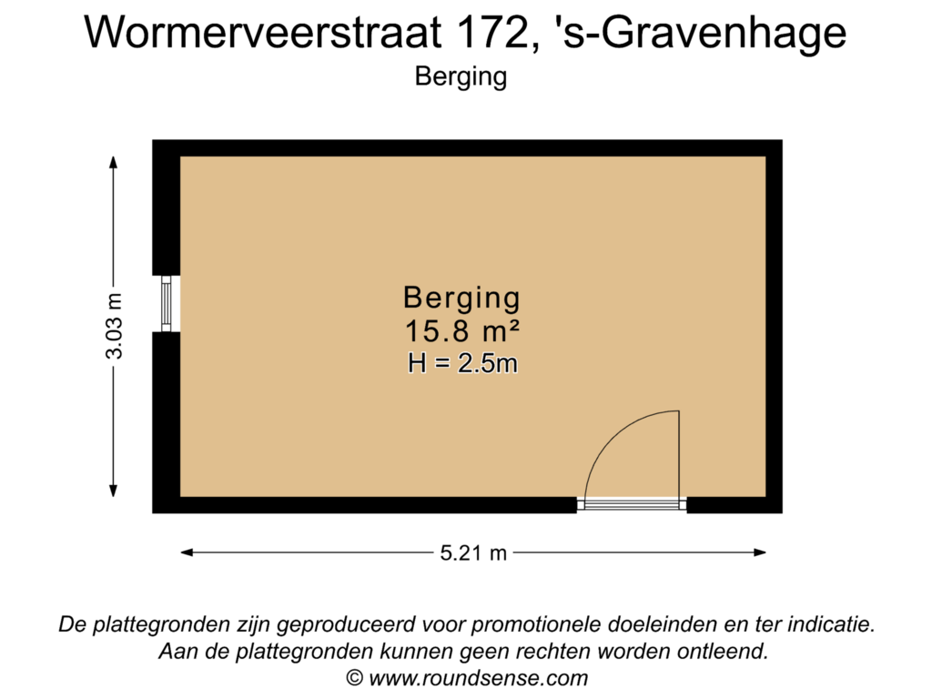 Bekijk plattegrond van Berging van Wormerveerstraat 172