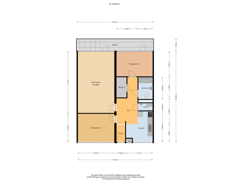 Bekijk plattegrond van Tweede verdieping van Nobel 35