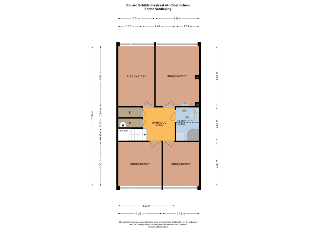 Bekijk plattegrond van EERSTE VERDIEPING van Eduard Schilderinkstraat 44