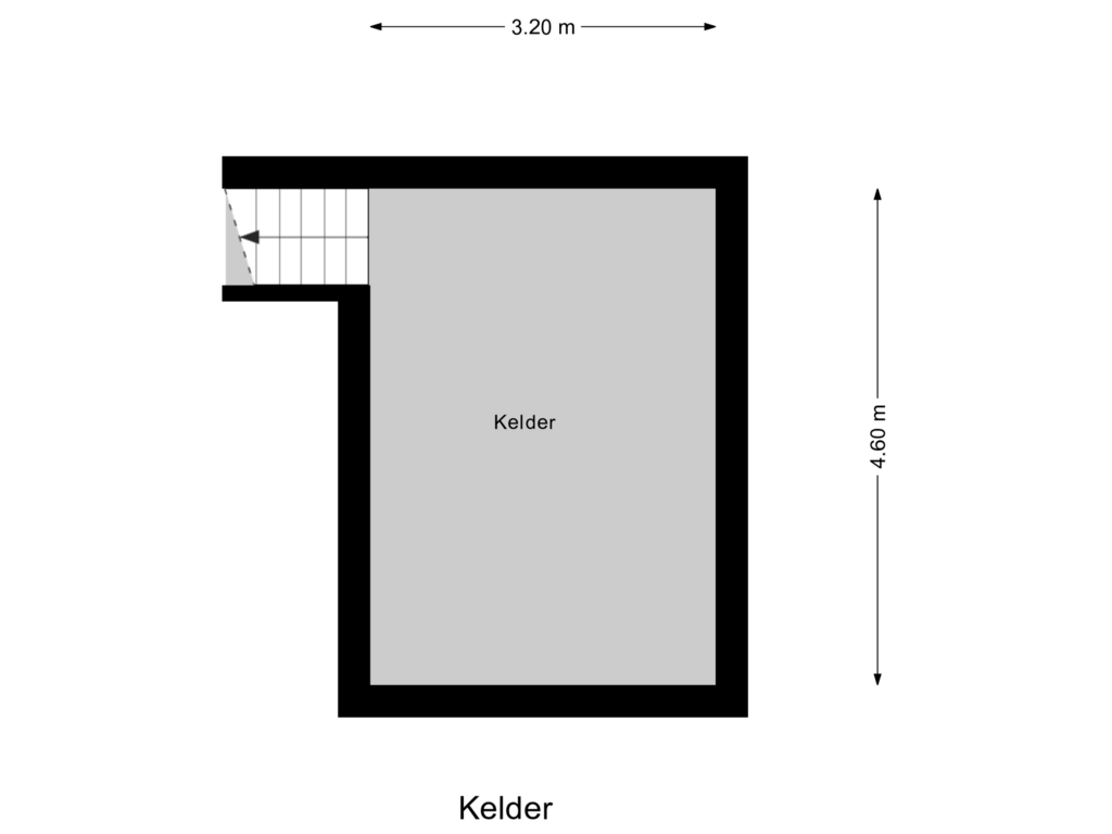 View floorplan of Kelder of Sint Maartenswal 26