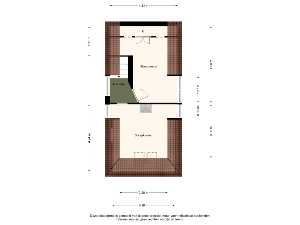 Bekijk plattegrond van 1e Verdieping van Smidstraat 13