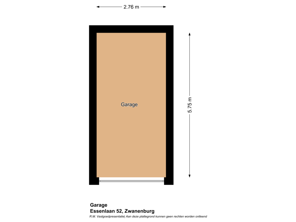 View floorplan of Garage of Essenlaan 52