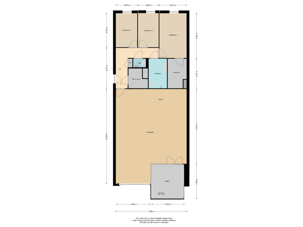 View floorplan of First floor of Gietijzer 92