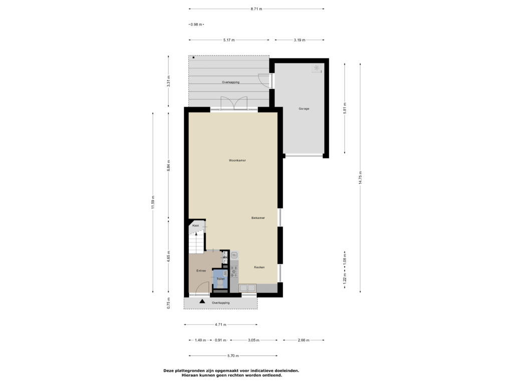 Bekijk plattegrond van Begane grond van Leibeek 16