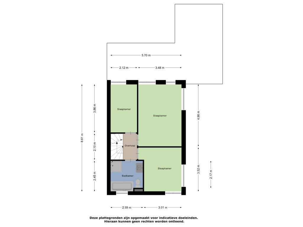 Bekijk plattegrond van Eerste verdieping van Leibeek 16