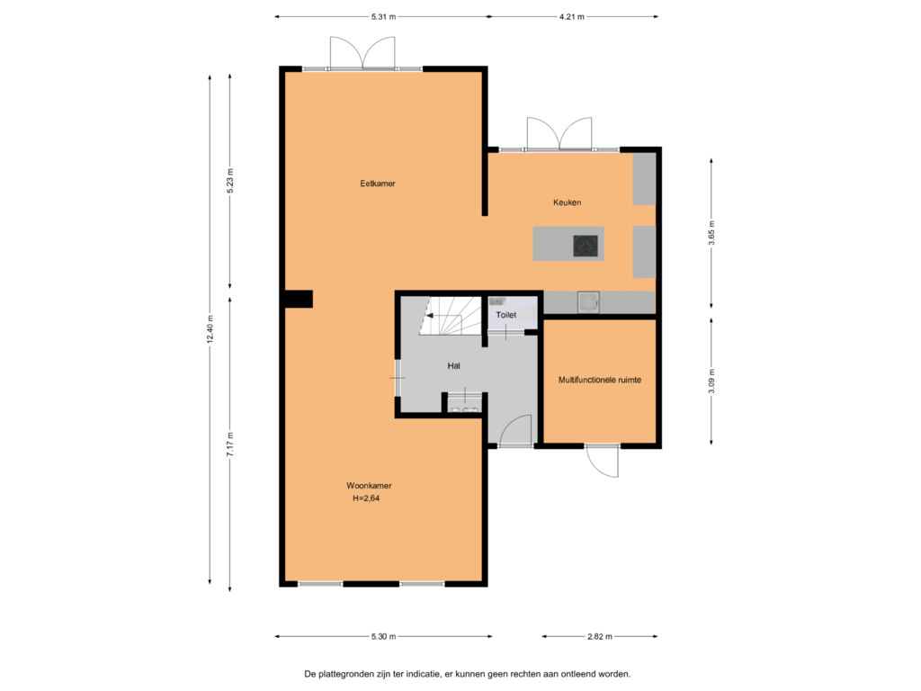 View floorplan of First floor of Markiezaathof 18